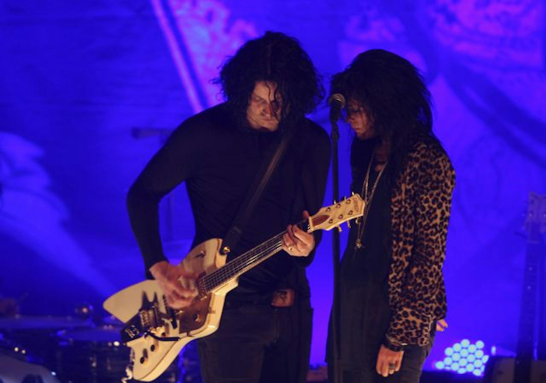 Jack White, left, and Alison Mosshart performed a smouldering duet on The Dead Weather's "Will There Be Enough Water?" at First Ave. Monday night.