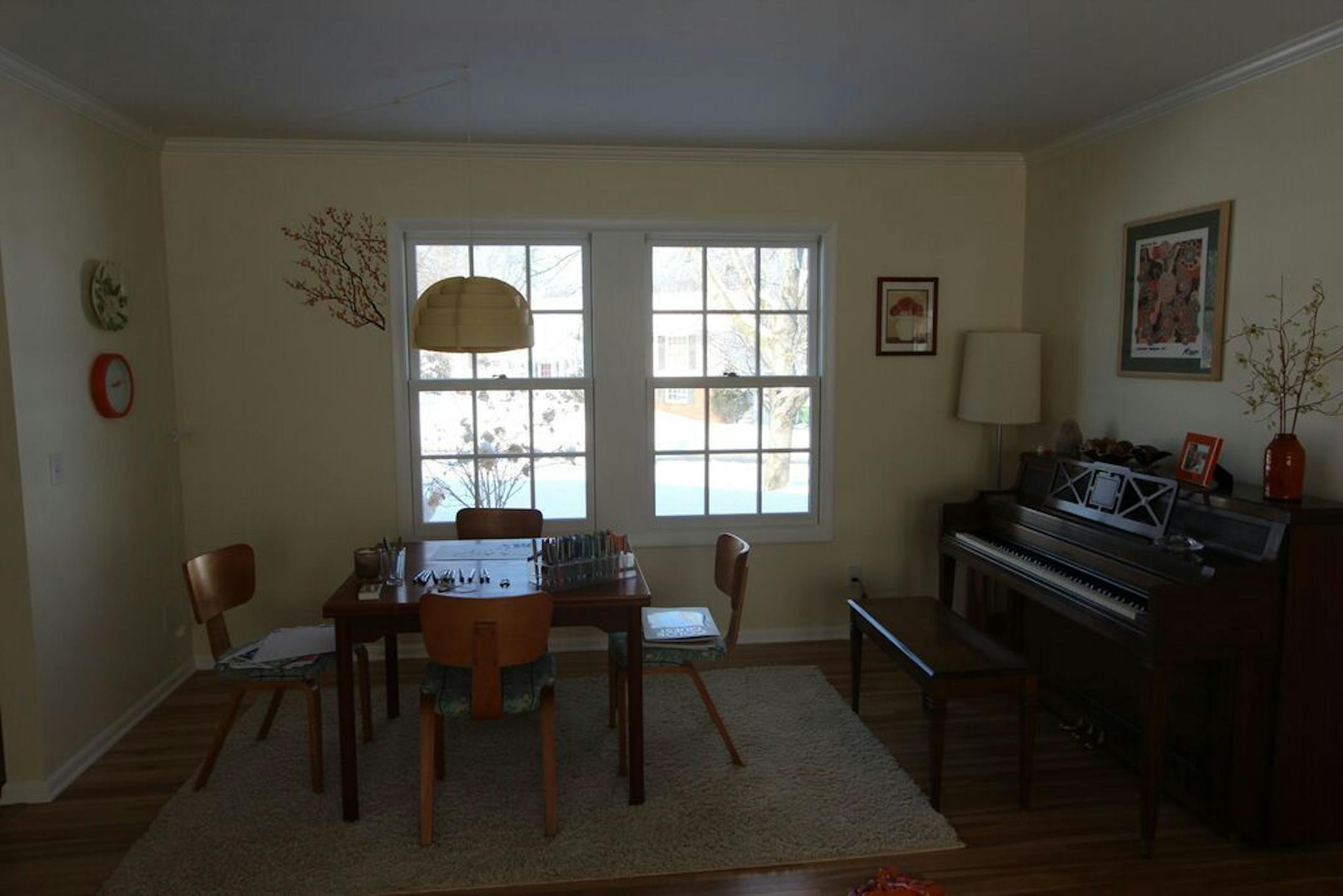 BEFORE: The dining room, which was eliminated to create space for the mudroom and pantry.