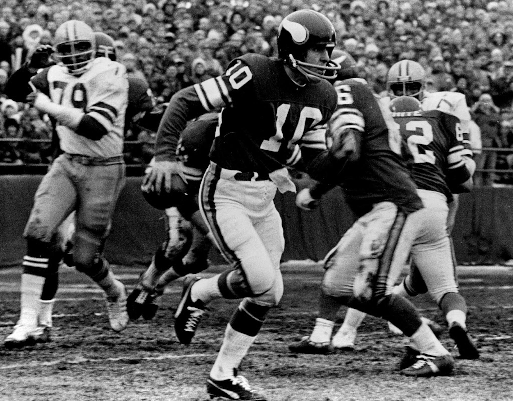 December 28, 1975 Fran Scrambles Out Of Pocket And Is Run Out Of Bounds Charles Bjorgen, Minneapolis Star Tribune