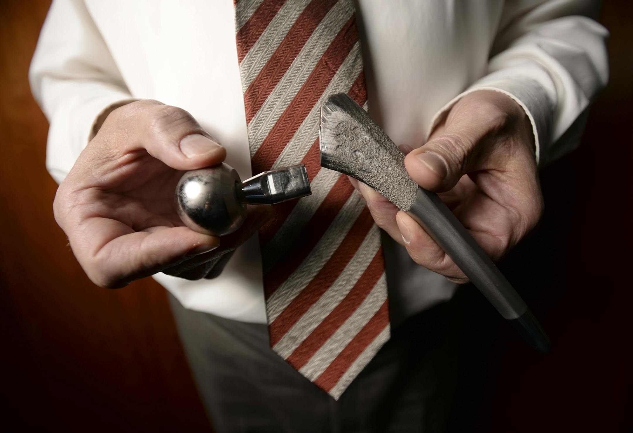 The Stryker Rejuvenate modular-neck hip stem, the surgical implant at the center of a complex, multi-jurisdictional lawsuit centered around its failure. ] AARON LAVINSKY • aaron.lavinsky@startribune.com Troy Burklund, former Sauk Rapids police officer, had to retire early because of a faulty hip replacement. He is a participant in a lawsuit settlement and might receive hundreds of thousands of dollars if the complex, multi-jurisdictional case is ruled in his favor. Buckland was photograph