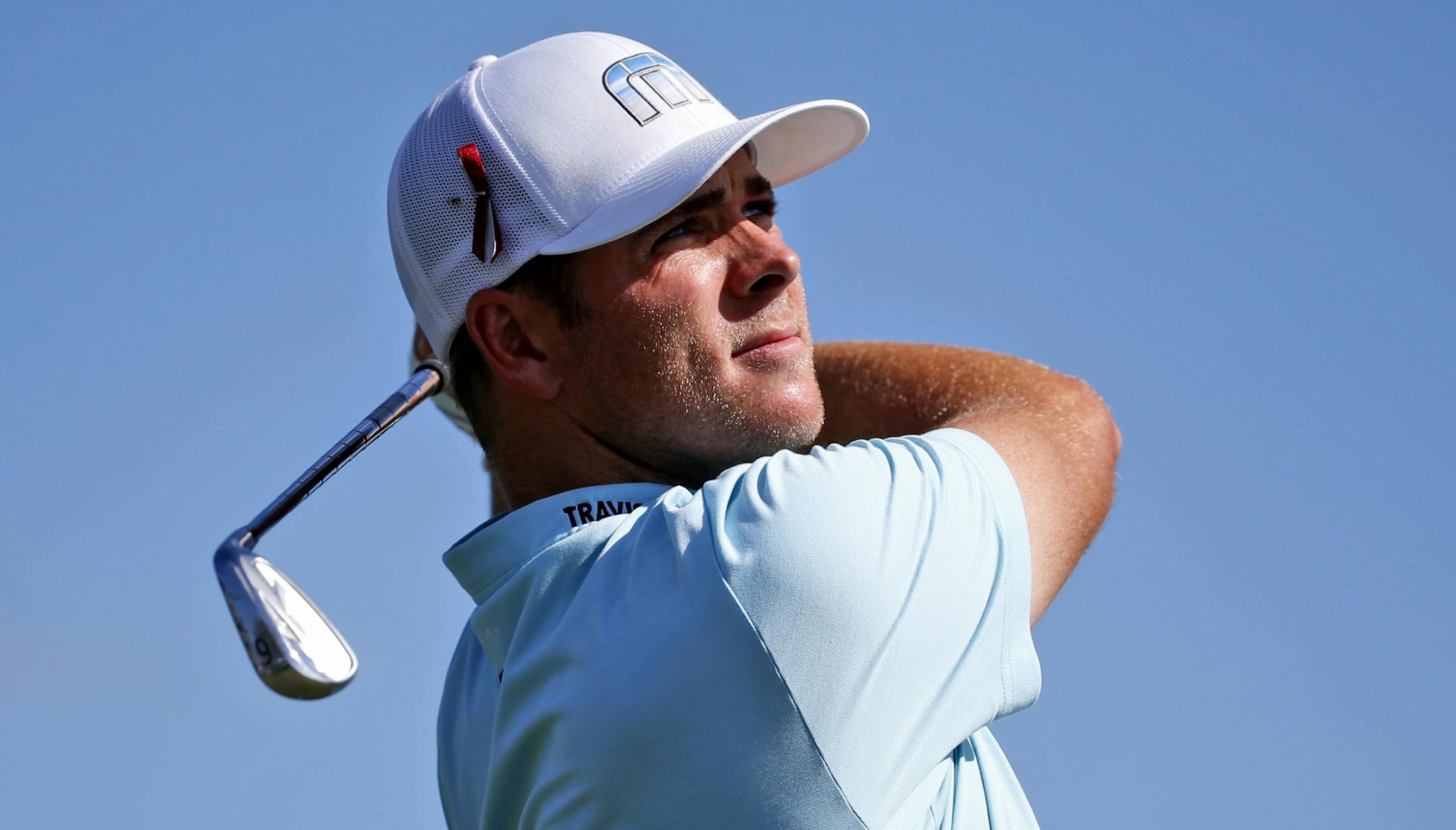 Luke List tees off on the fifth hole during the final round of the Honda Classic golf tournament, Sunday, Feb. 25, 2018 in Palm Beach Gardens, Fla. (AP Photo/Wilfredo Lee)
