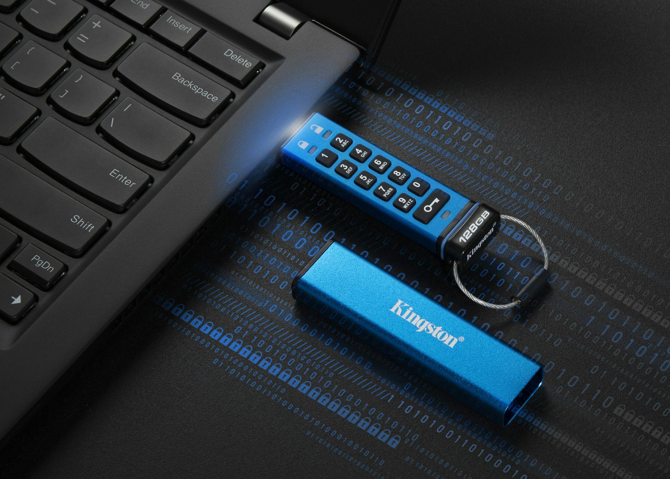 Kingston Technology's DataTraveler 2000 cvUSB 3.0 encrypted keypad flash drive has an alphanumeric keypad built on the outside, which comes preloaded with a password.