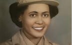 Romay Johnson Davis’ U.S. Army photo from 1945. 