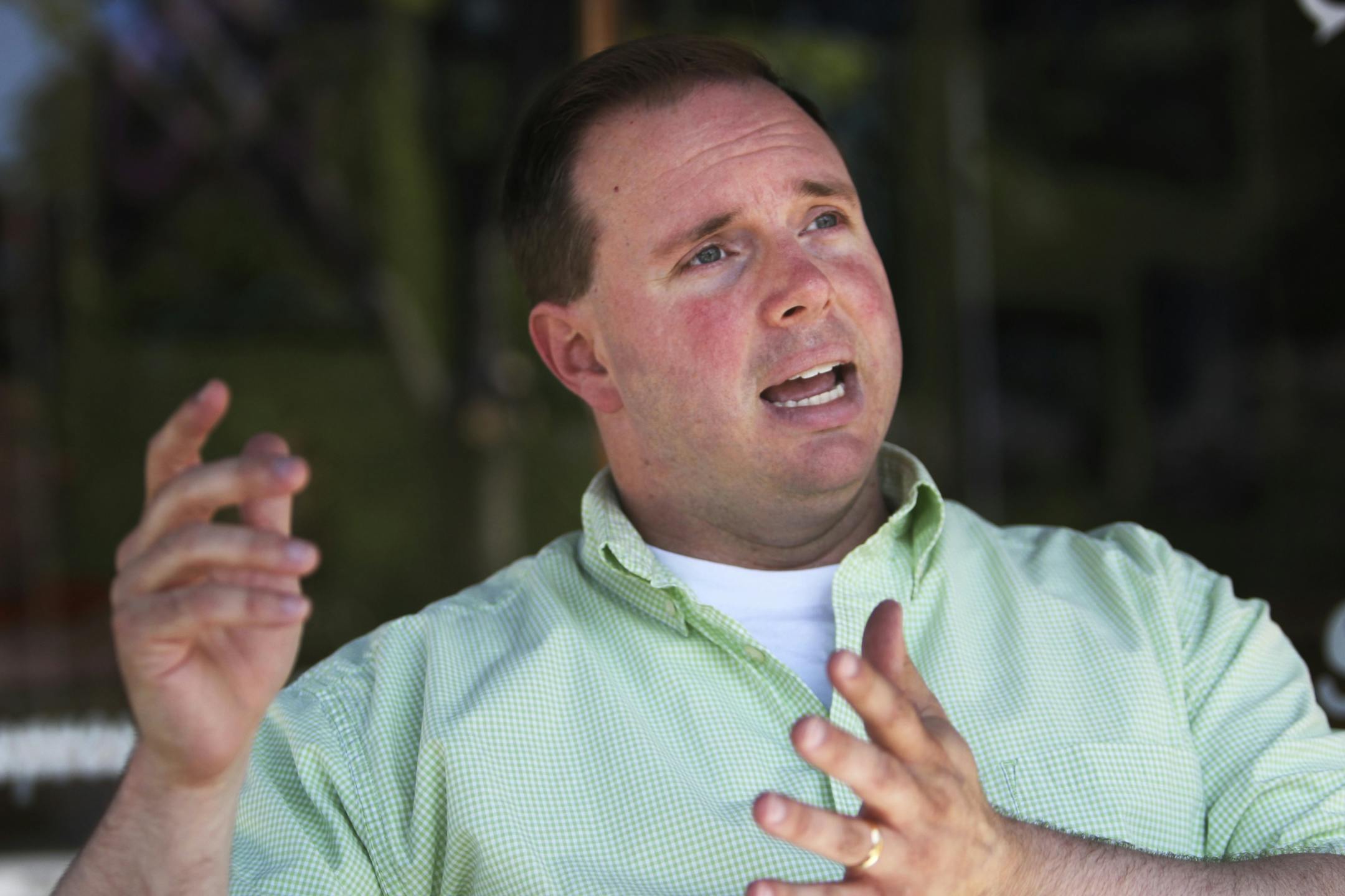 Jay Larson, a juror on the Amy Senser jury, spoke about the case at a southside cafe Friday, May 4, 2012, a day after Senser was convicted of criminal vehicular homicide in the death of Anousone Phanthavong in Minneapolis, MN.