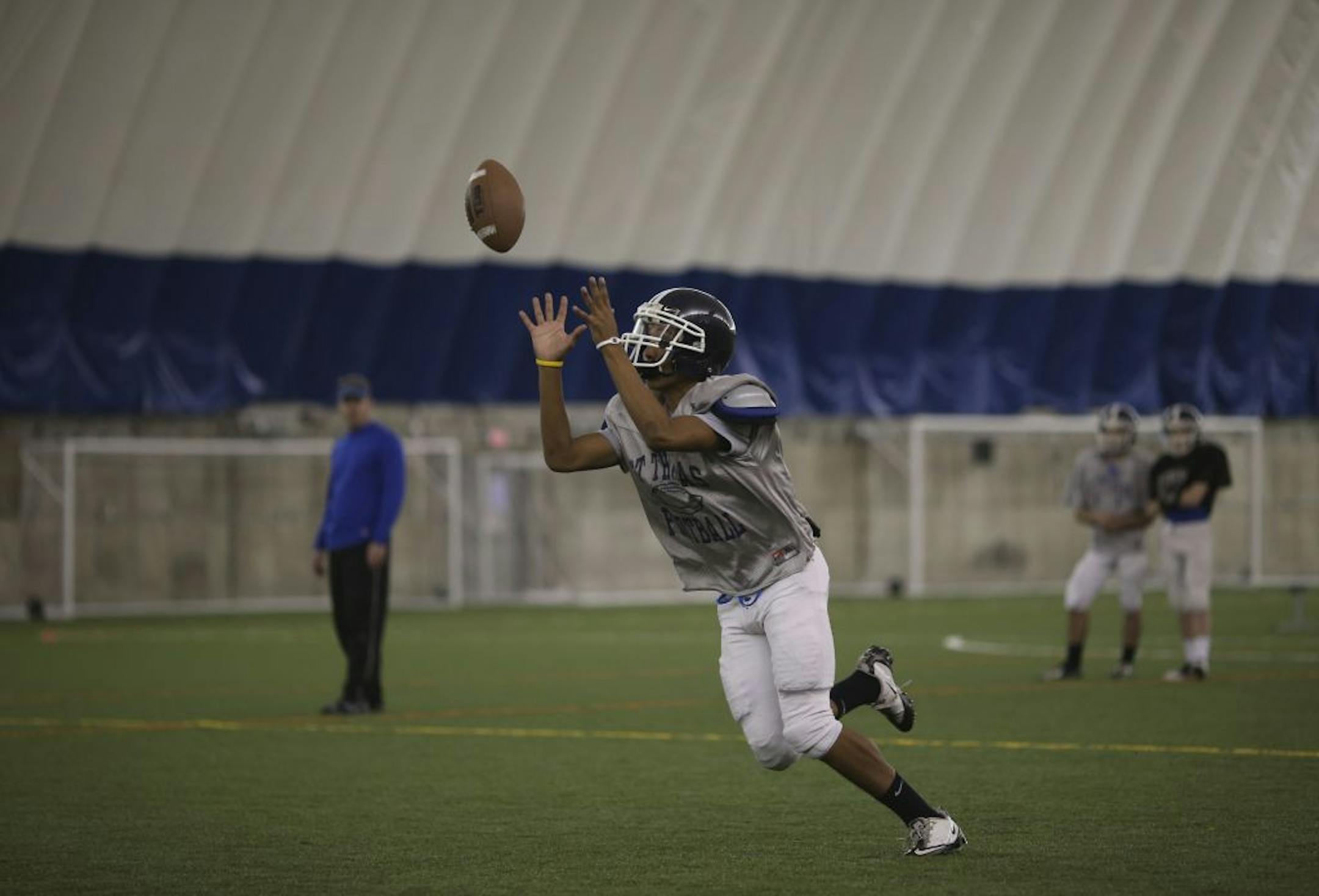 St. Thomas Academy's football team prepared for their state tournament appearance with a workout.