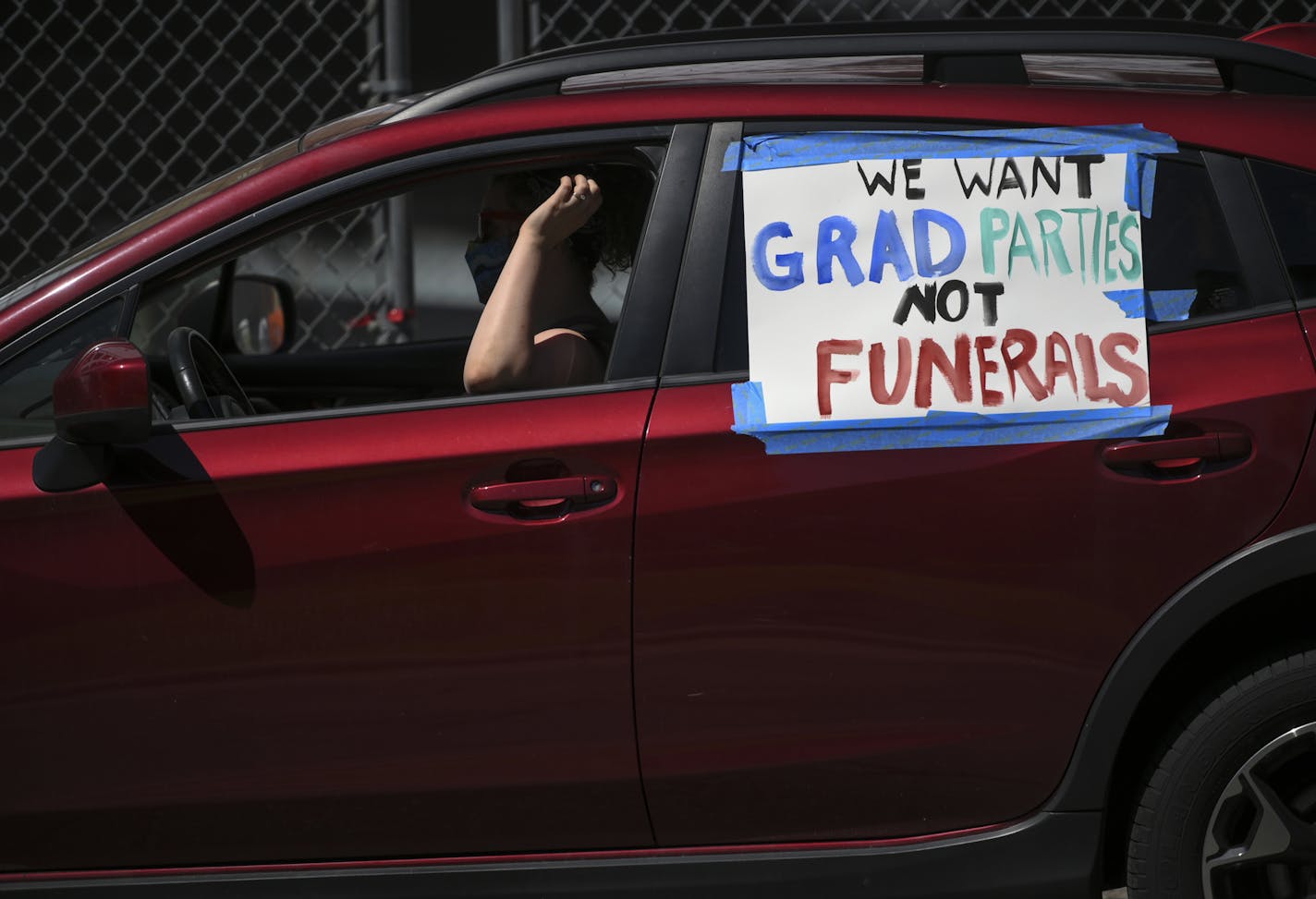 A drive-by demonstration was held near the state capitol Thursday, in which educators and parents called for schools to remain closed. ] aaron.lavinsky@startribune.com Education Minnesota released results of a survey gauging teacher preferences on how best to return to schooling this fall. The press conference and motor rally comes days before Gov. Tim Walz plans to announce what he and other state leaders want to see. We photograph the press conference and rally on Thursday, July 23, 2020 near