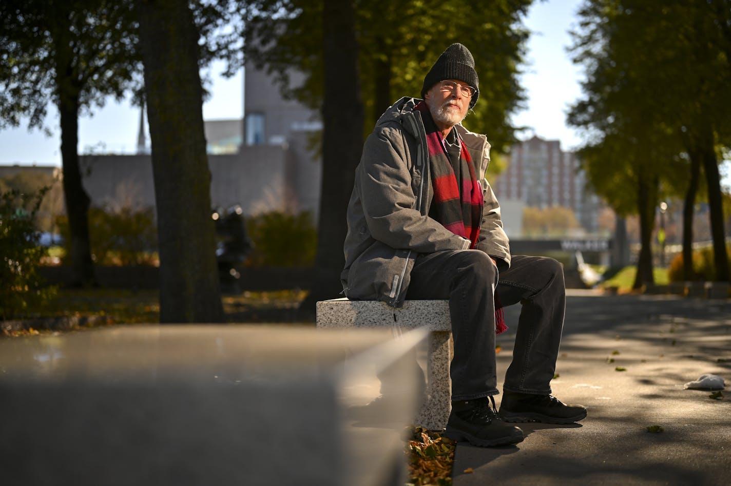 Author Charles Baxter was photographed Wednesday, Oct. 28, 2020 at the Minneapolis Sculpture Garden in Minneapolis, Minn. ] AARON LAVINSKY • aaron.lavinsky@startribune.com