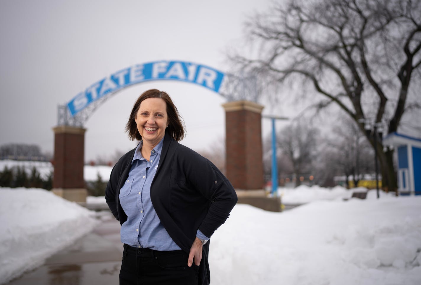 Longtime deputy Renee Alexander, tapped to take over as CEO of the Minnesota State Fair, posed for a portrait Monday afternoon, February 27, 2023 at the fairgrounds in Falcon Heights. ] JEFF WHEELER • jeff.wheeler@startribune.com