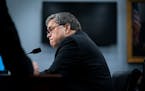 FILE-- Attorney General William Barr testifies before a subcommittee of the House Appropriations Committee on Capitol Hill in Washington, April 9, 201