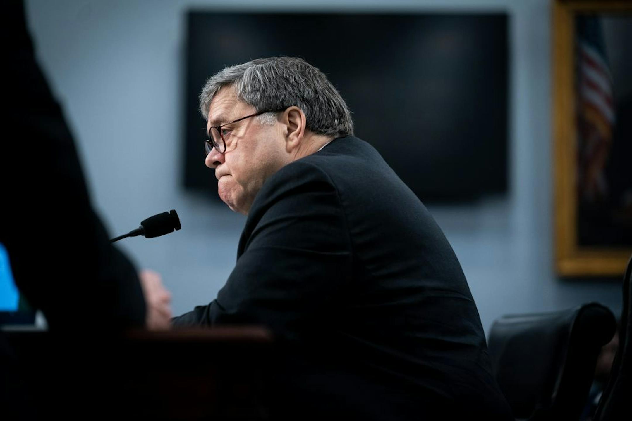 FILE-- Attorney General William Barr testifies before a subcommittee of the House Appropriations Committee on Capitol Hill in Washington, April 9, 2019. After 23 months, 500 search warrants, 2,300 subpoenas and a string of indictments, the results of the investigation by the special counsel, Robert Mueller, will be public on April 17 in a nearly 400-page report. The treatise is likely to add significantly to our understanding of Russia's 2016 election interference and President Donald Trump's ef