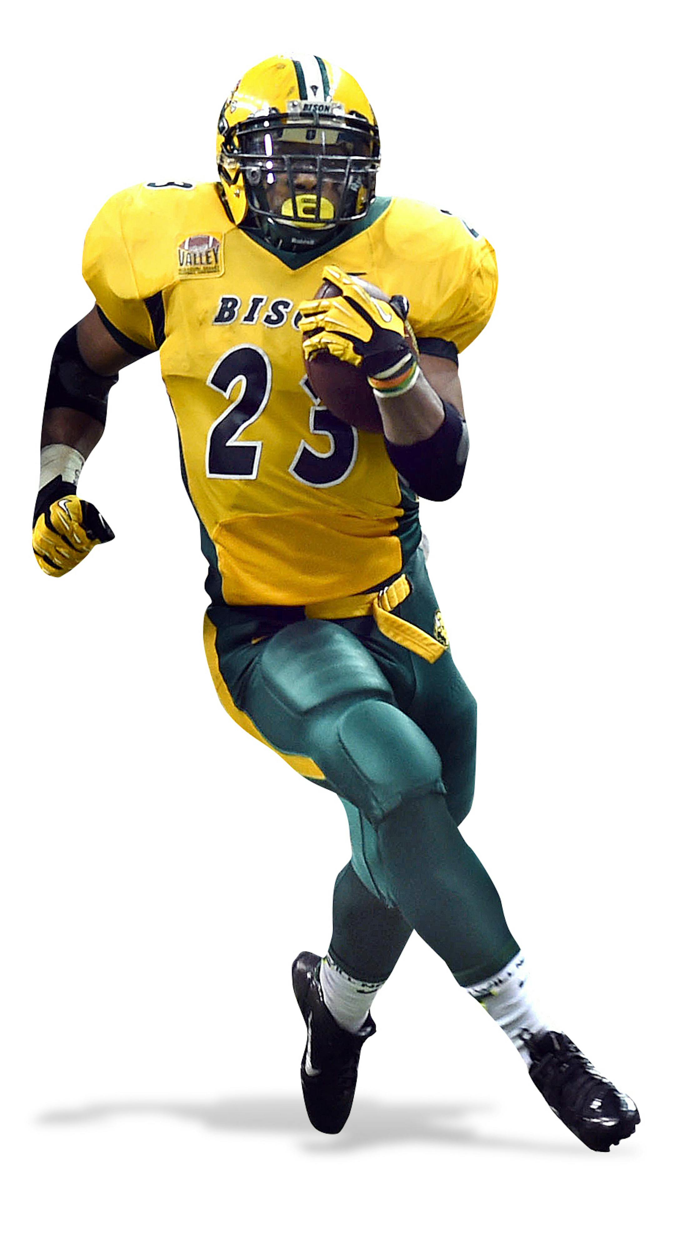 John Crockett 2014 NDSU FB on the run. ORG XMIT: MIN1412181725240218