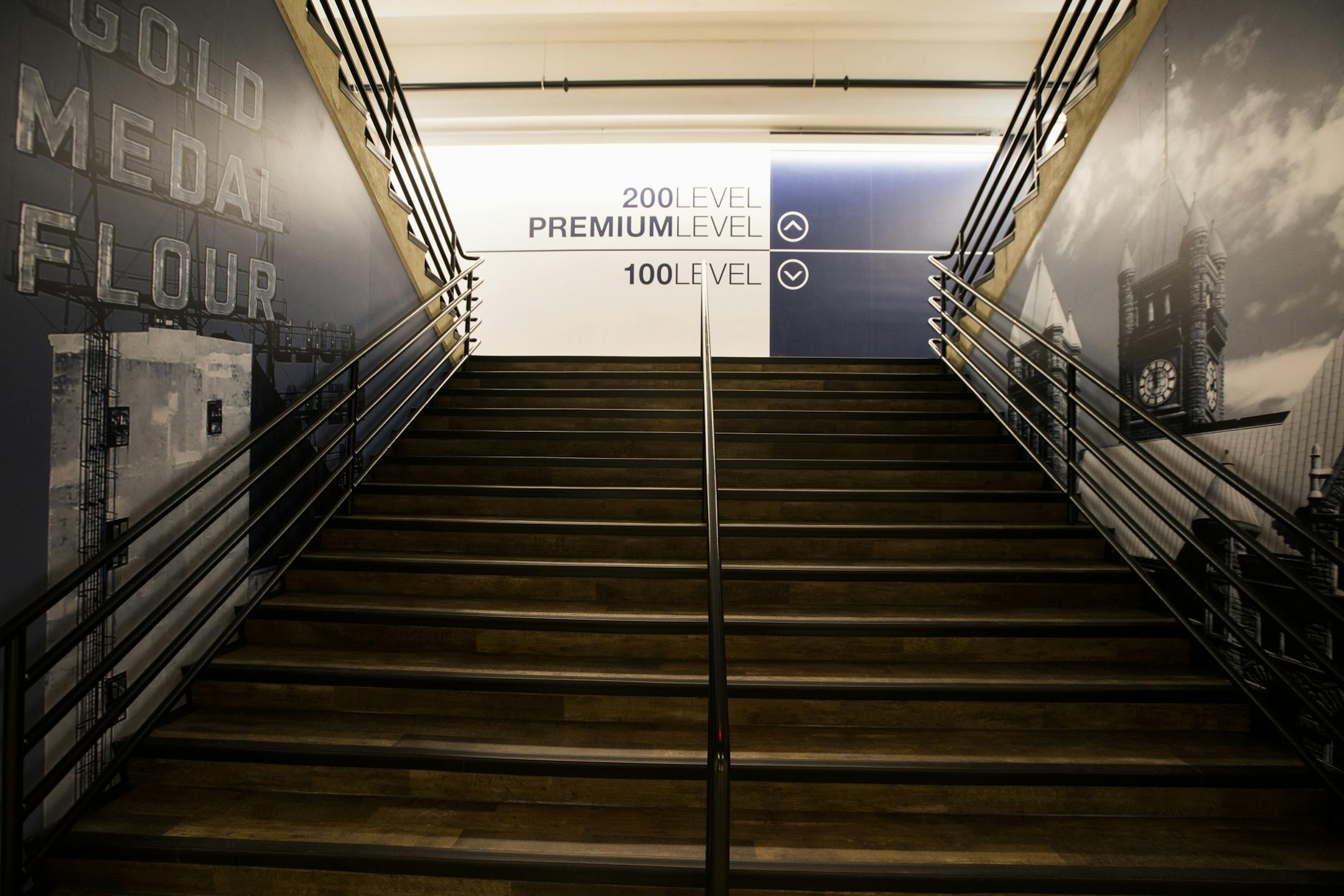A new stairway at Target Center.