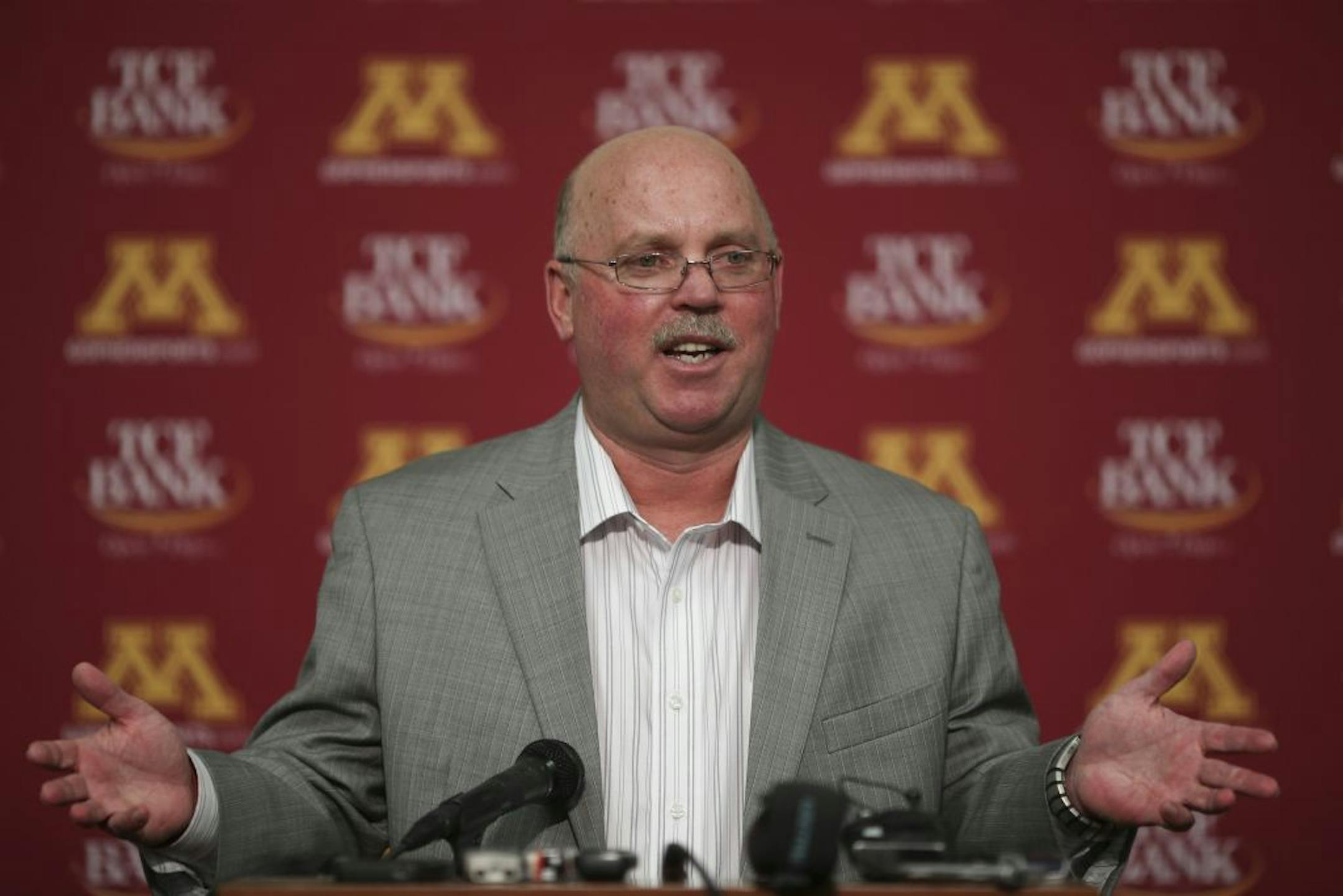 University of Minnesota head football coach Jerry Kill held a news conference Monday morning at the Gibson Nagurski Football Complex to address the very public resignation the previous night of wide receiver A.J. Barker.