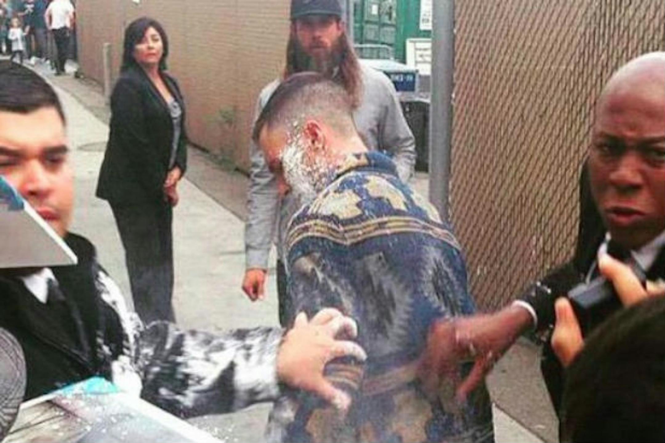 Adam Levine was sugar-bombed before appearing on "Jimmy Kimmel."