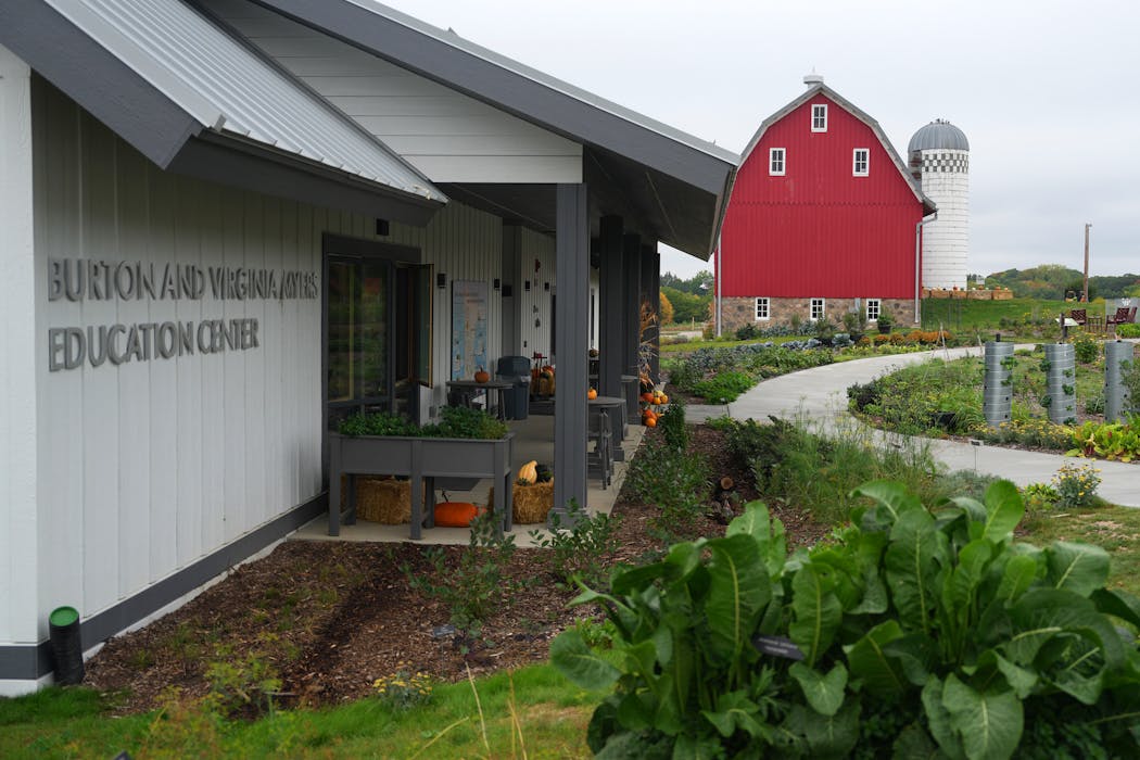 Gardens surround the Burton and Virginia Myers Education Center at Farm at the Arb in Chanhassen.
