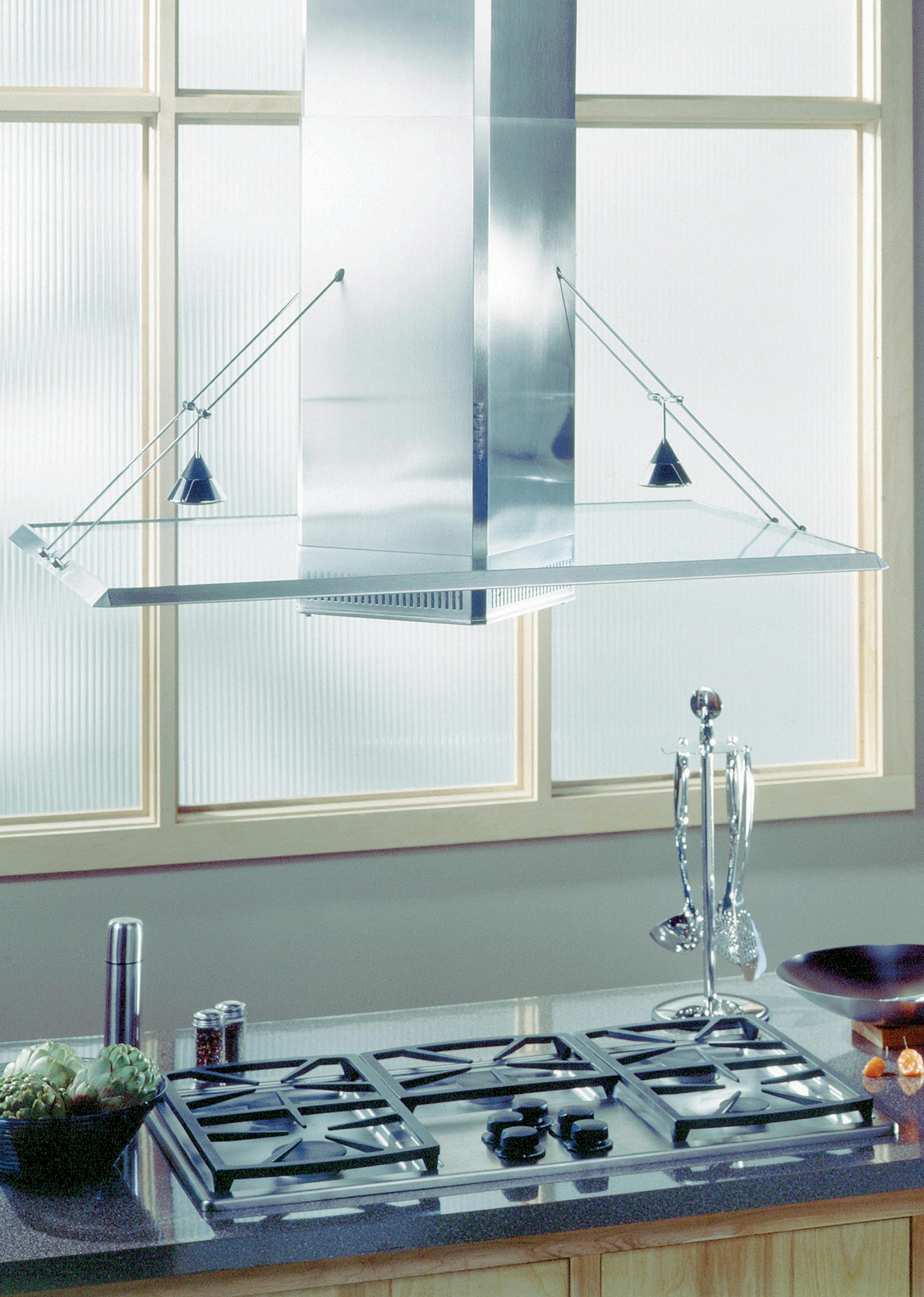 The 40-inch Best by Broan IS502 range hood fits over a 36-inch cooktop. The price starts at about $3,141 at Queen City locations. (Courtesy of Best of Broan via Charlotte Observer/MCT)