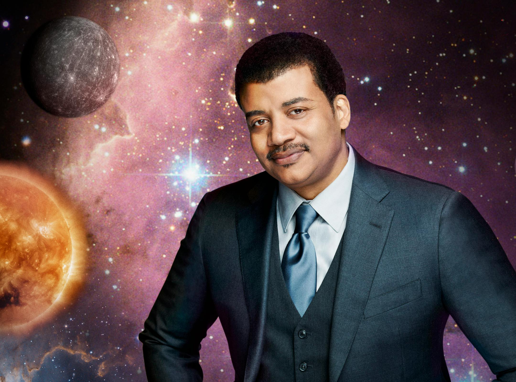 Astrophysicist Neil deGrasse Tyson serves as host of the new Fox show "Cosmos: A Spacetime Odyssey," premiering Sunday.