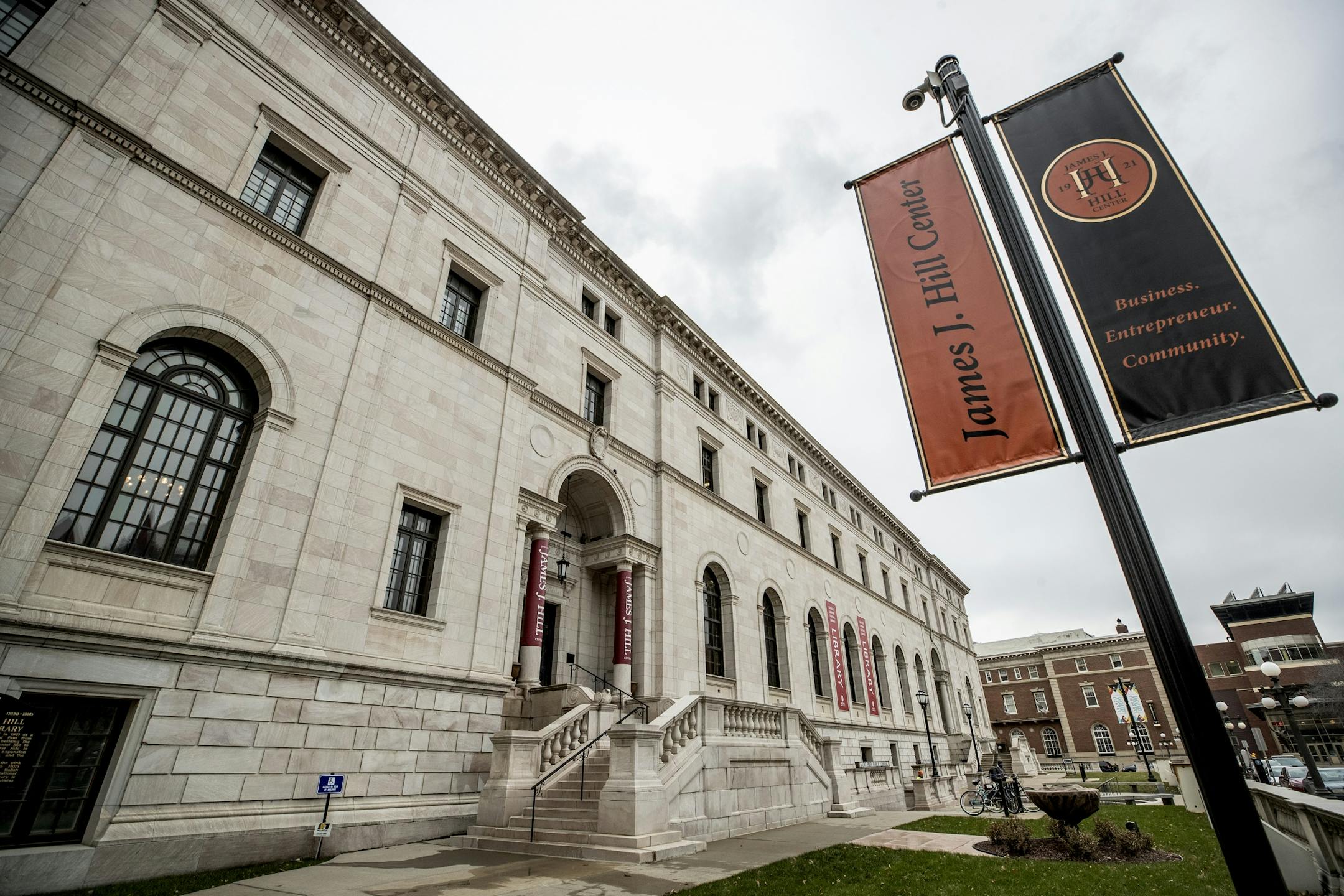 The James J. Hill Center in downtown St. Paul has been listed for sale.