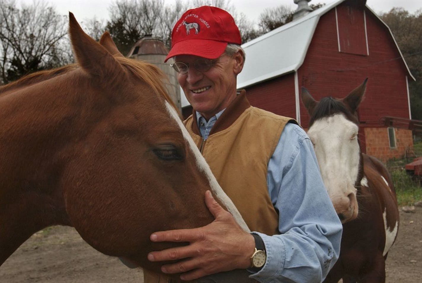 2005: Duane Benson, former legislator, NFL linebacker and business advocate, has a new role as executive director of the Minnesota Early Learning Foundation. He is with one of his horses, Harley, on his farm in Lanesboro.