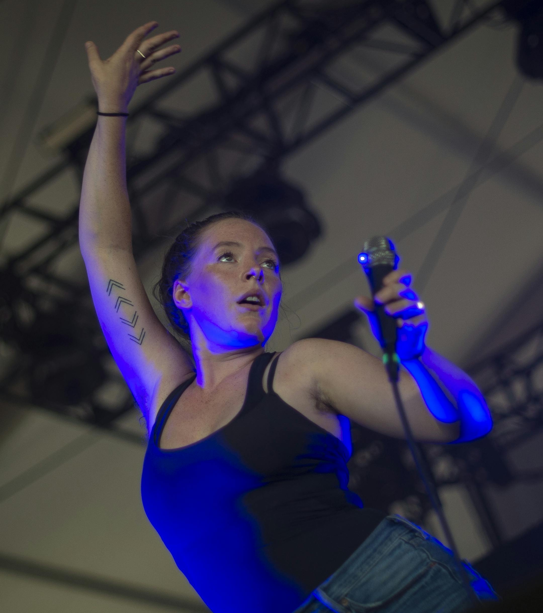 Sylvan Esso performed Saturday at The Dells stage. ] Aaron Lavinsky • aaron.lavinsky@startribune.com The Eaux Claires Music & Art Festival was photographed Saturday, July 18, 2015 in Eau Claire, WI.