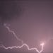 Vivid lightning as seen from Maplewood, outside of the first wave of storms around 9:30 PM on Sunday August 9, 2020. Note the bats, barely visible nea