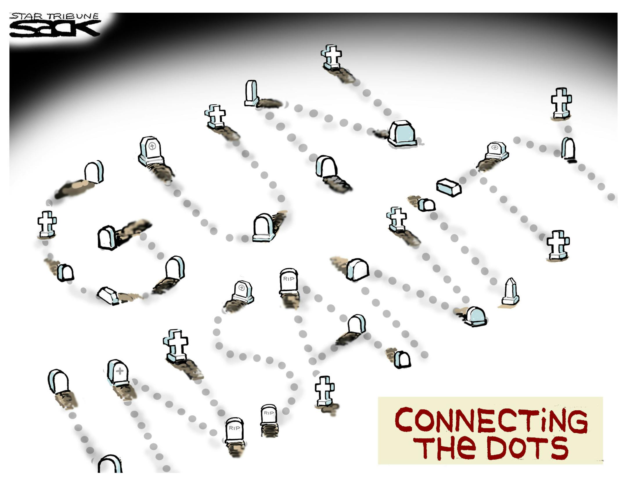 Steve Sack editorial cartoon for Dec. 19, 2012. Topic: Gun control and the Newtown massacre.