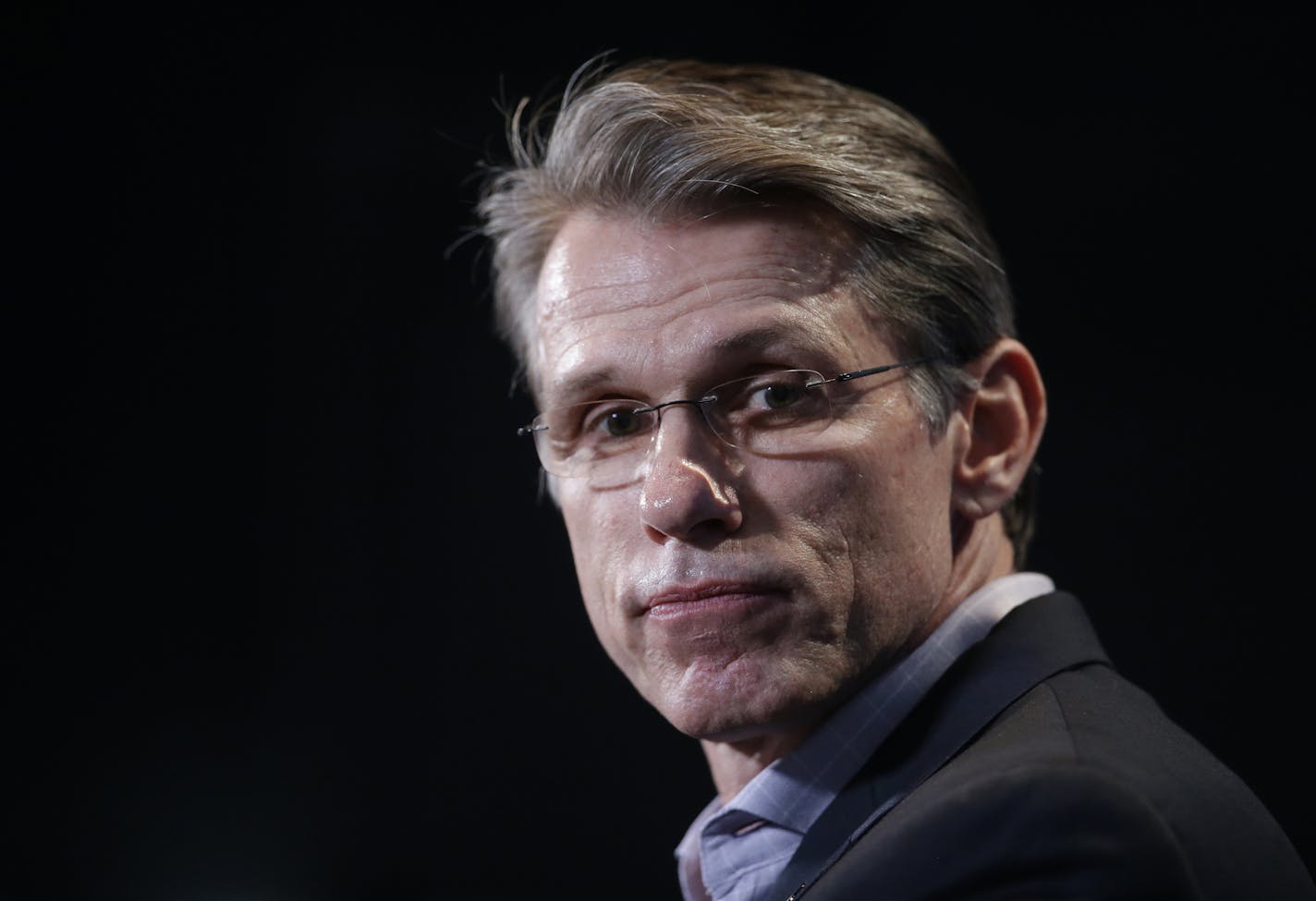 Minnesota Vikings general manager Rick Spielman responds to a question during a news conference at the NFL football scouting combine Wednesday, Feb. 24, 2016, in Indianapolis. (AP Photo/Darron Cummings) ORG XMIT: INDC1