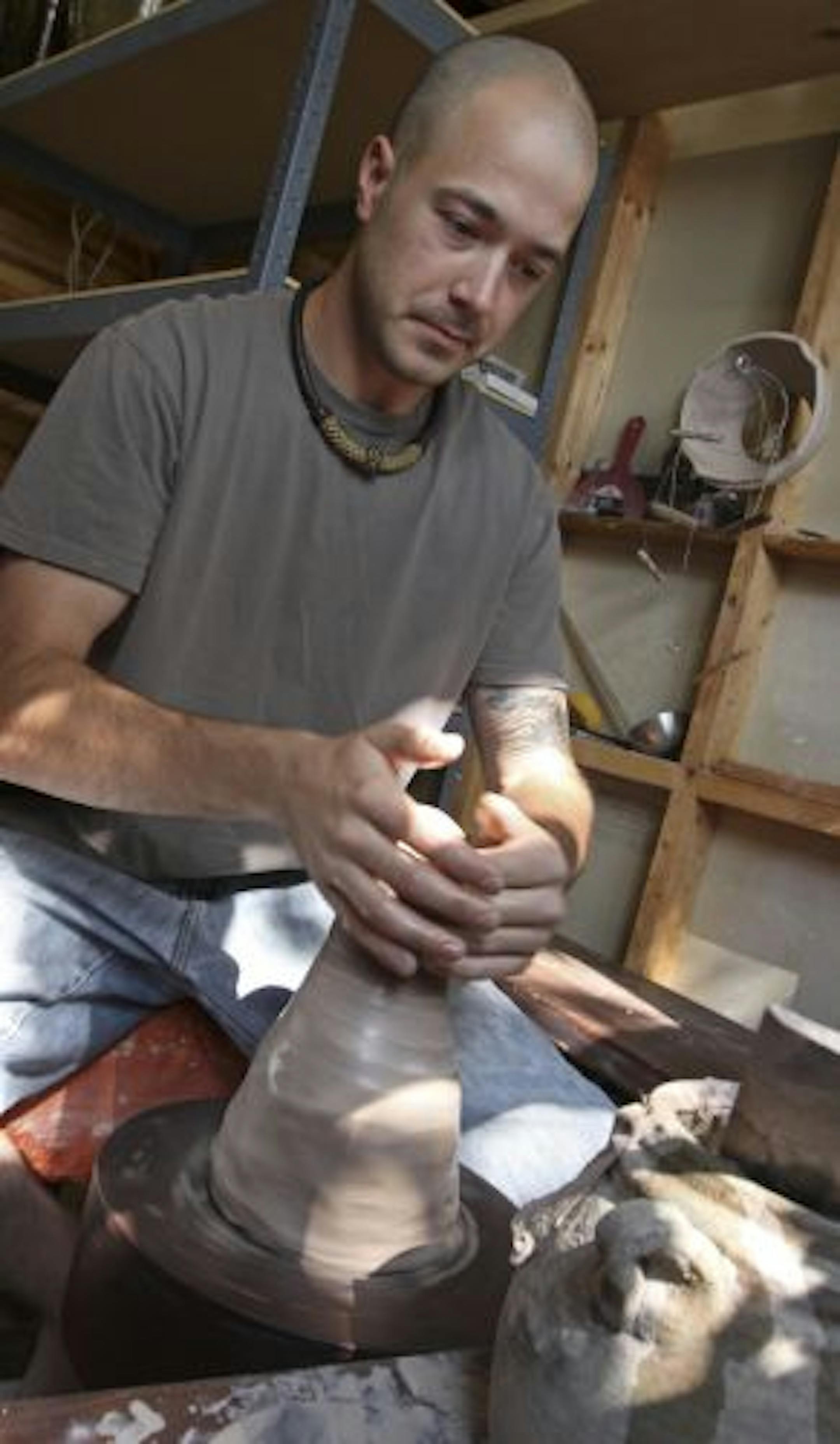 Andy Juelich will be at his first Uptown Art, showing his clay tea sets.