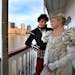 Ryan Colbert plays Lord Ruthven and Charlotte Calvert plays Lady Margaret in "The Vampire!" on the Centennial Showboat.