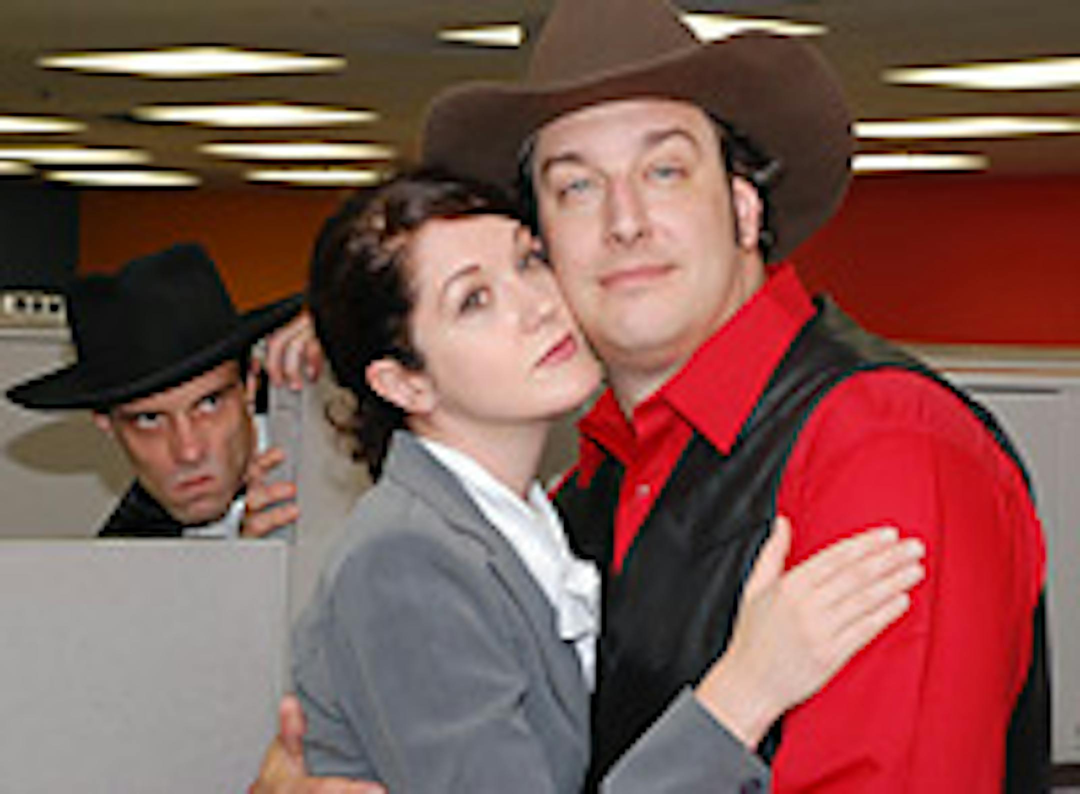 Michael Ritchie, Carolyn Pool and Brian Kelly in "The Temp."