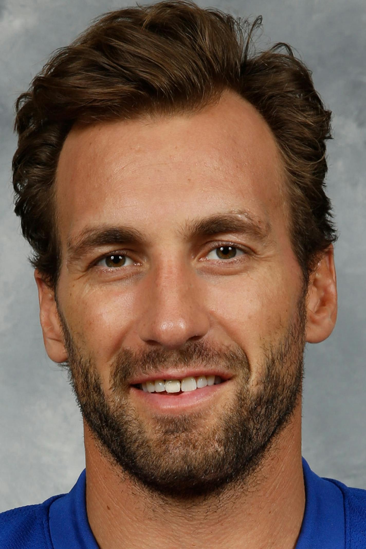 WHITE PLAINS, NY- SEPTEMBER 17: Jarret Stoll of the New York Rangers poses for his official headshot for the 2015-2016 season on September 17, 2015 in White Plains, New York. (Jared Silber/NHLI via Getty Images) *** Local Caption *** Jarret Stoll ORG XMIT: 570170689