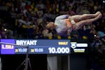 Auburn gymnast Sunisa Lee, the 2020 Tokyo Olympics all-around champion, is doing well in college, too.