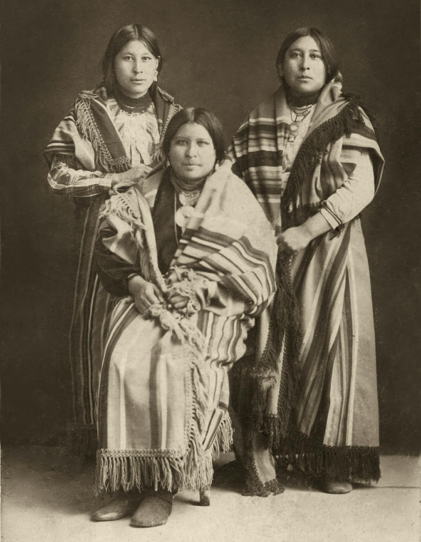 Mollie Burkhart, right, with sisters Minnie and Anna, both of whom were killed. Provided by Raymond Red Corn