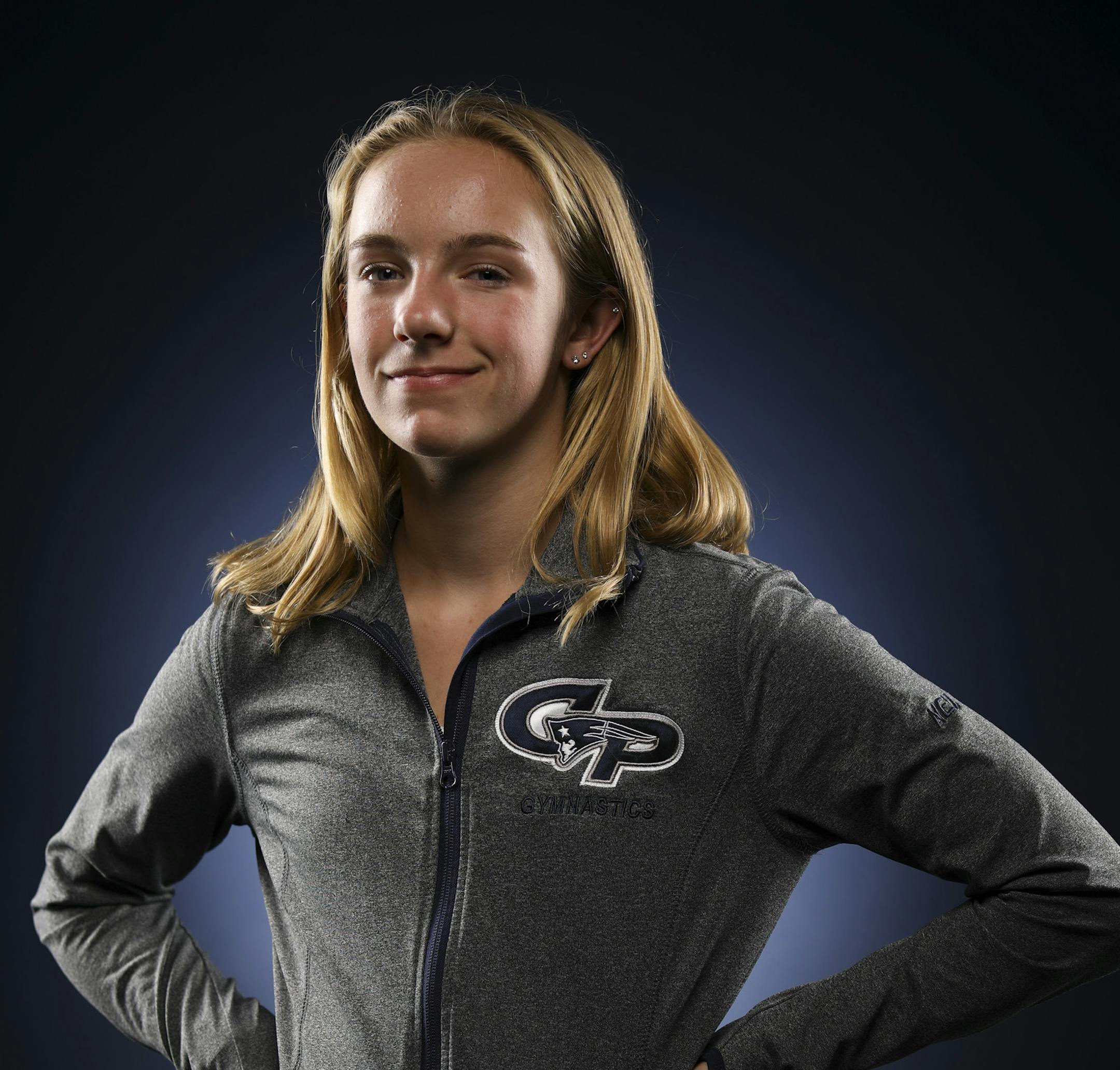 Chaney Neu, a freshman at Champlin Park High School, is the gymnastics Athlete of the Year. ] JEFF WHEELER ï jeff.wheeler@startribune.com The Star Tribune's winter sports athletes of the year, photographed in the studio Sunday afternoon, March 25, 2018.
