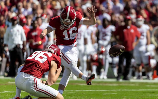 The Vikings drafted Alabama kicker Will Reichard in the sixth round of the NFL draft on Saturday.