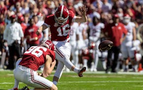 The Vikings drafted Alabama kicker Will Reichard in the sixth round of the NFL draft on Saturday.