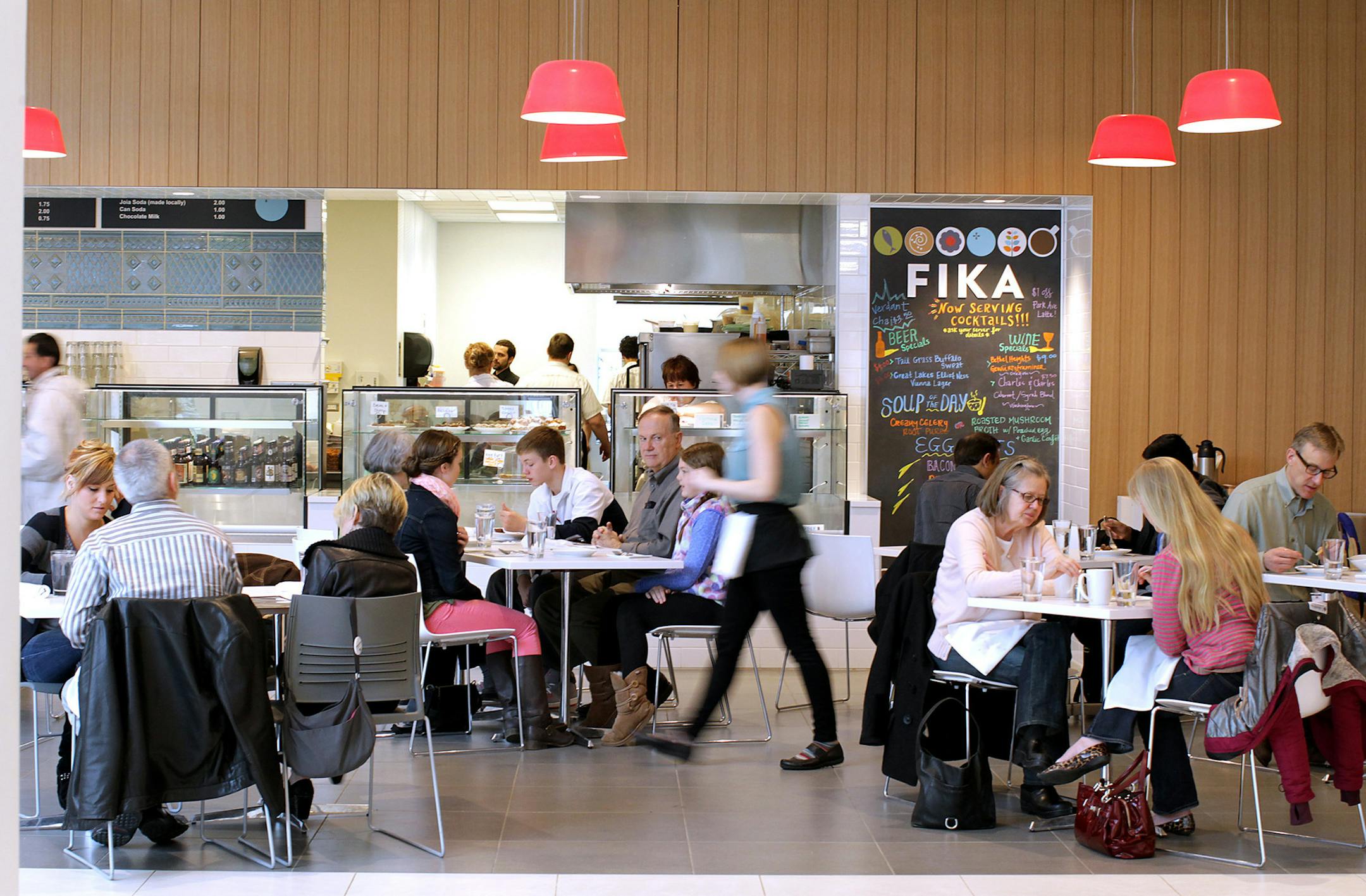 Guests dine at FIKA in the Nelson Cultural Center at the American Swedish Institute in Minneapolis March 29, 2013.
