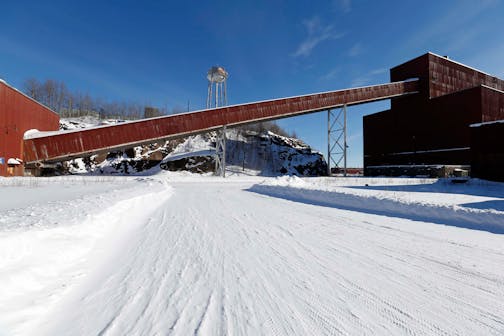 A former iron ore processing plant near Hoyt Lakes, Minn., would become part of a proposed PolyMet copper-nickel mine.