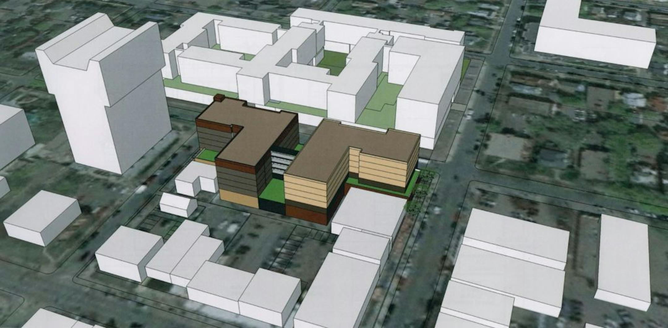 Opus rendering of its proposed Dinkytown development.