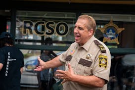 Ramsey County Sheriff Bob Fletcher invited people into an open house for a new Rice Street substation in 2019.