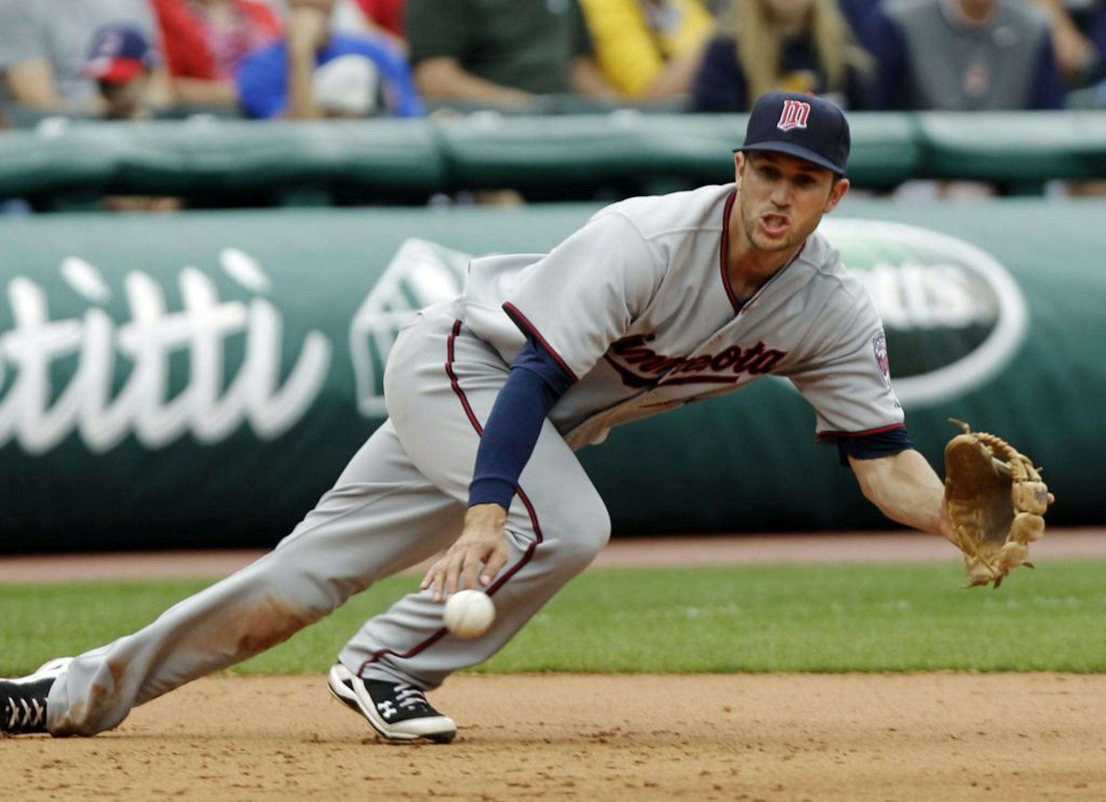 Twins third baseman Trevor Plouffe is dealing with a bruised right thumb.