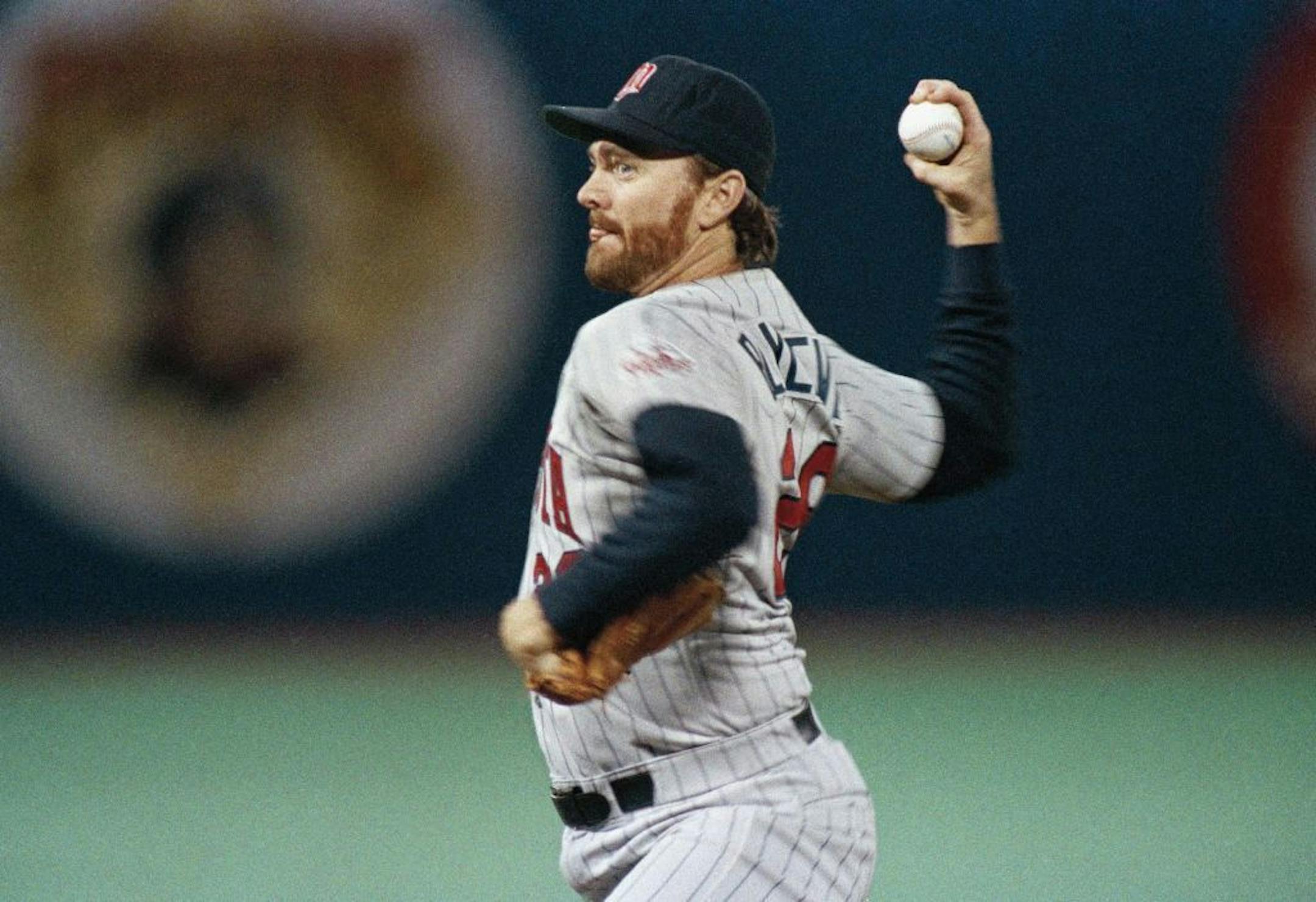 FILE - This is an Oct. 22, 1987, file photo showing Minnesota Twins pitcher Bert Blyleven pitching against the St. Louis Cardinals, in game five of the World Series, in St. Louis. The last time the Baseball Writers' Association of America failed to elect anyone to the Hall of Fame was 1996. It could happen again Wednesday, Jan. 6, 2010, with Roberto Alomar the top first-year candidate on a ballot that includes holdovers Andre Dawson, Bert Blyleven, Lee Smith and Jack Morris.
