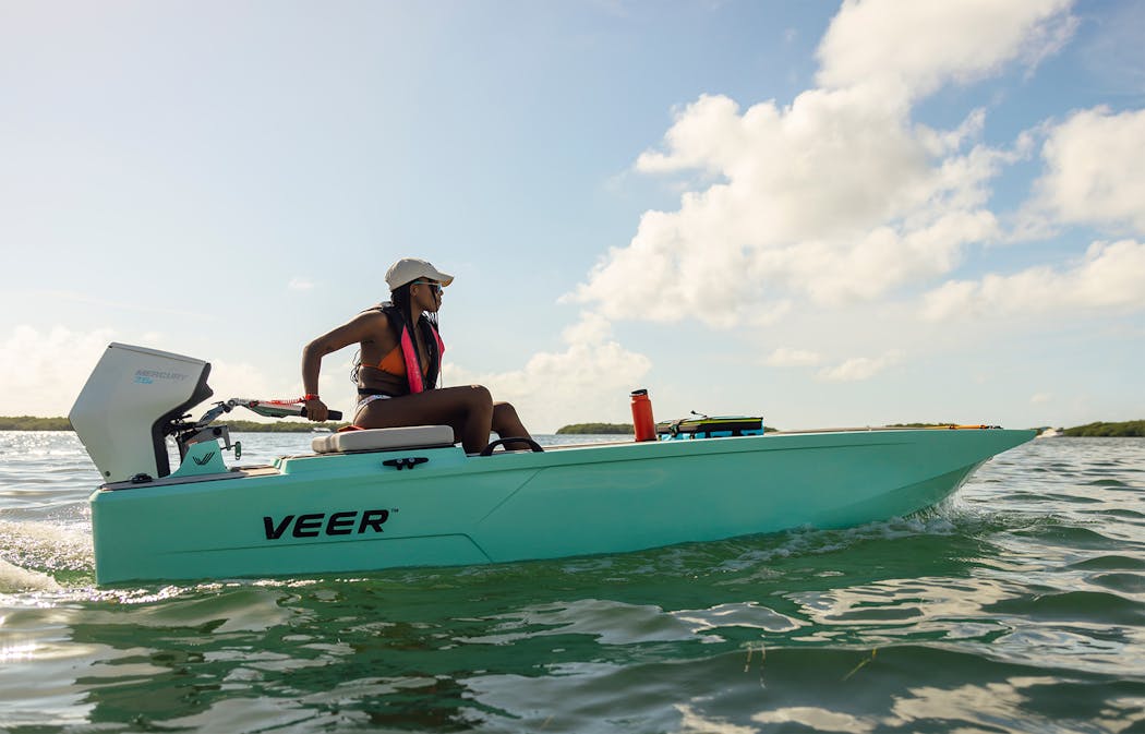The Veer’s V13 model is an entry-level craft that can get carried in the back of a pickup.