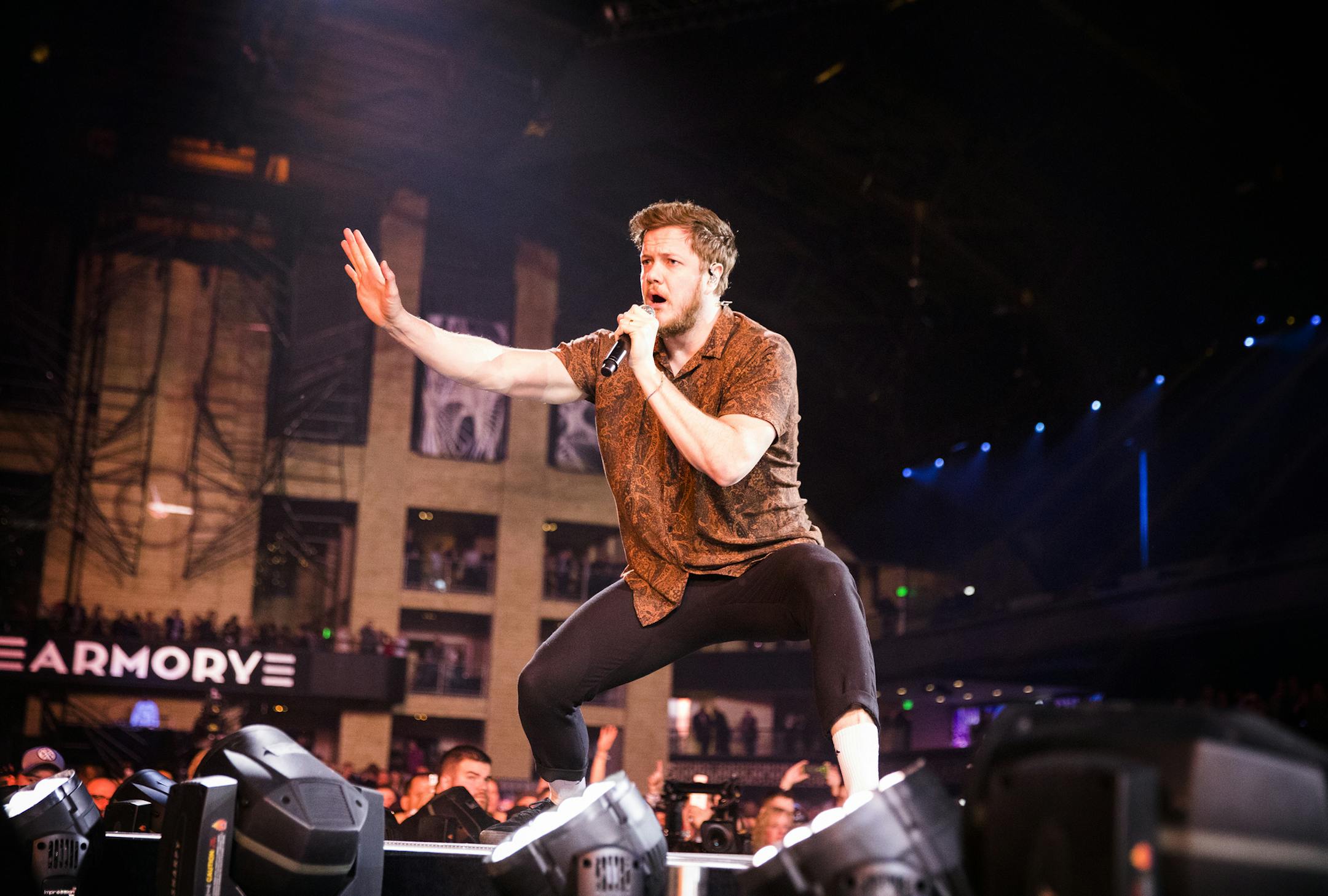 Dan Reynolds of the Imagine Dragons performed at the Armory.