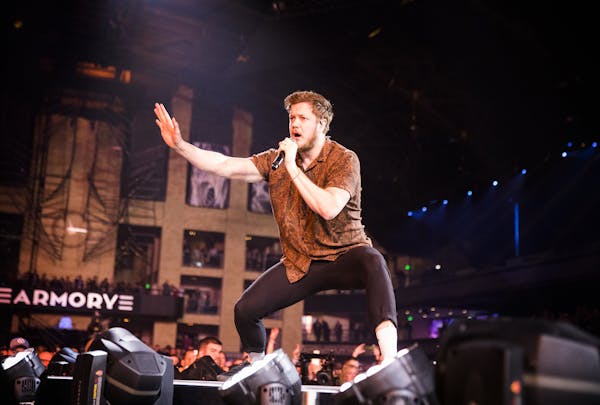 Dan Reynolds of the Imagine Dragons performed at the Armory.