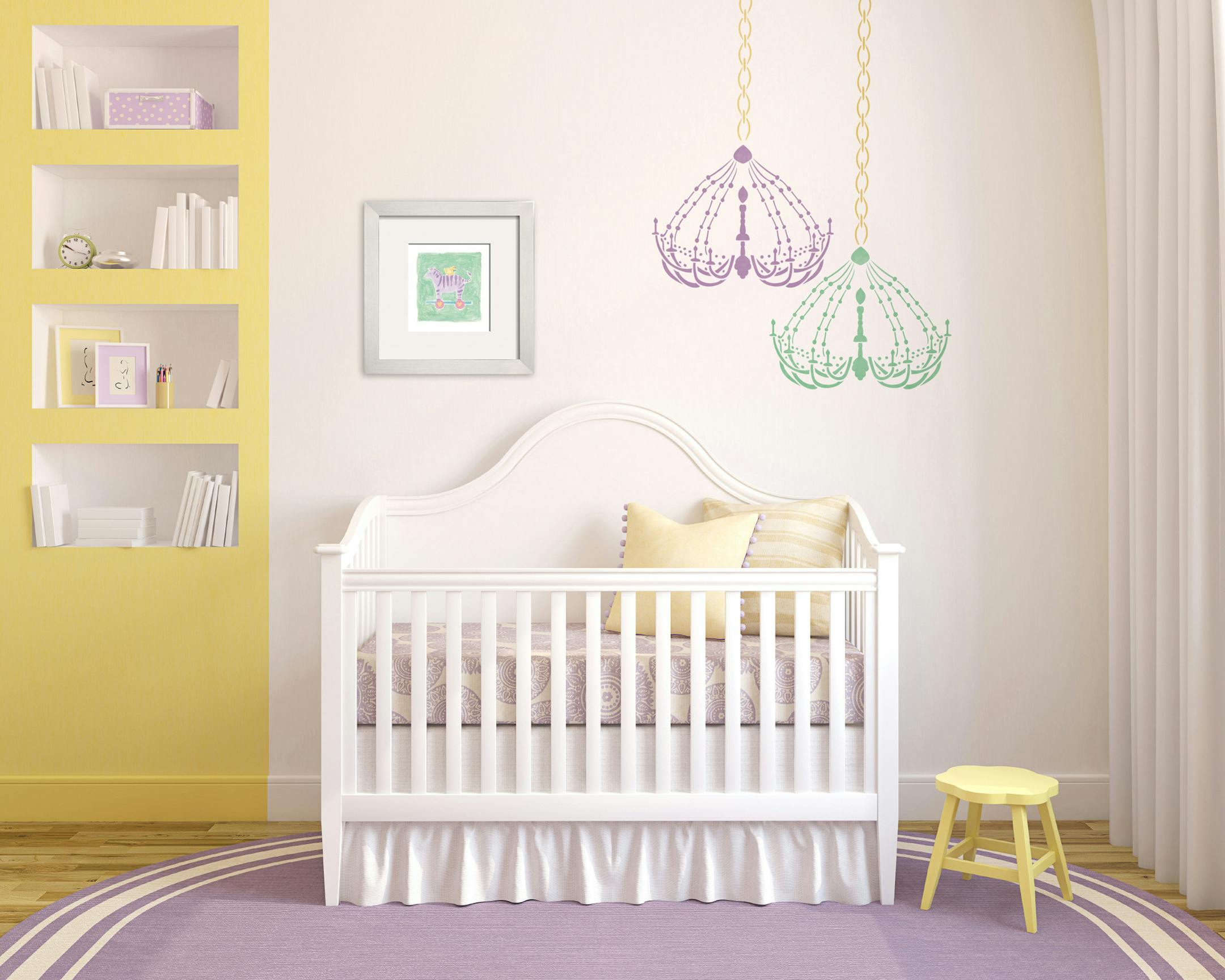Stenciling has become bolder and more of a statement. This nursery stencil is by Royal Design Studio. (Akron Beacon Journal/MCT)