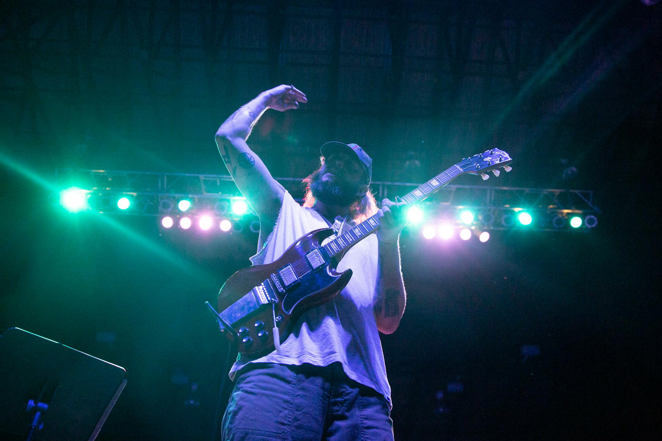 Bon Iver member Justin Vernon performed in the Water is Life Festival at Bayfront Festival Park in Duluth on Wednesday.