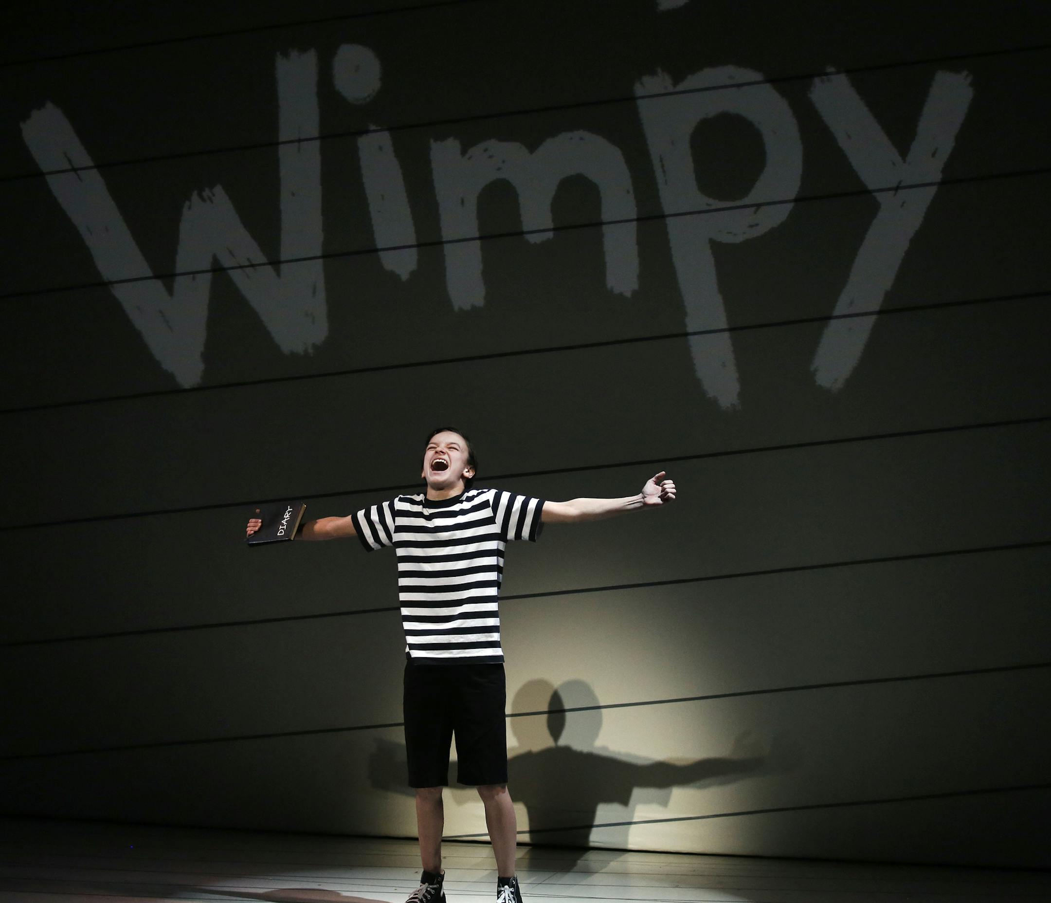 Greg, played by Ricky Falbo in the, Diary of a Wimpy Kid the Musical, premieres Friday at the Children's Theatre in Minneapolis, it will be the culmination of two years of work in the Twin Cities, New York and Chicago. The director is Rachel Rockwell, artistic director and Peter Brosius [ Star Tribune photo by TOM WALLACE &#x2022; tom.wallace@startribune.com