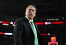 Michigan State head coach Tom Izzo walked off the court after his team's loss to Texas Tech.