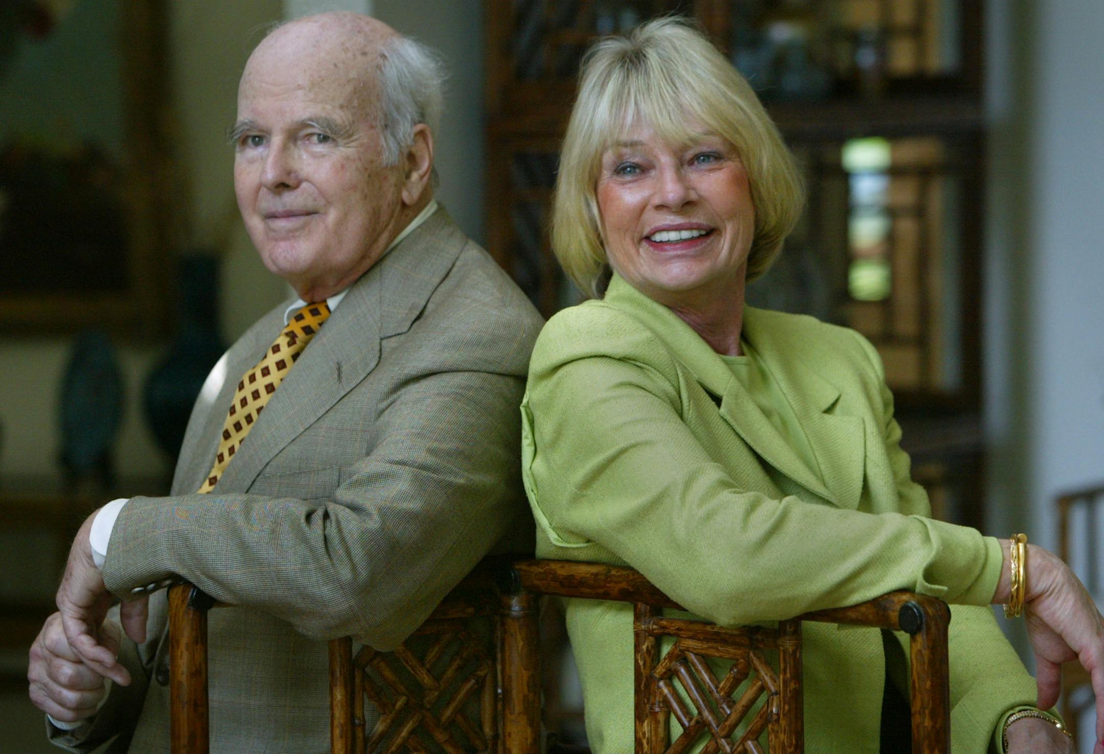 Deephaven MN. 6/5/2002--Bruce Dayton and Ruth Stricker (Dayton) interviewed recently by Mary Abbe about the extensive collection of Chinese art and artifacs they have given to the Minneapolis Arts Institute. They rest in century old chinese chairs that are common throughout the home. Ruth has mixed old with new with Chinese theme in every room. ORG XMIT: MIN2013121415270915